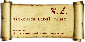 Miokovics Libériusz névjegykártya